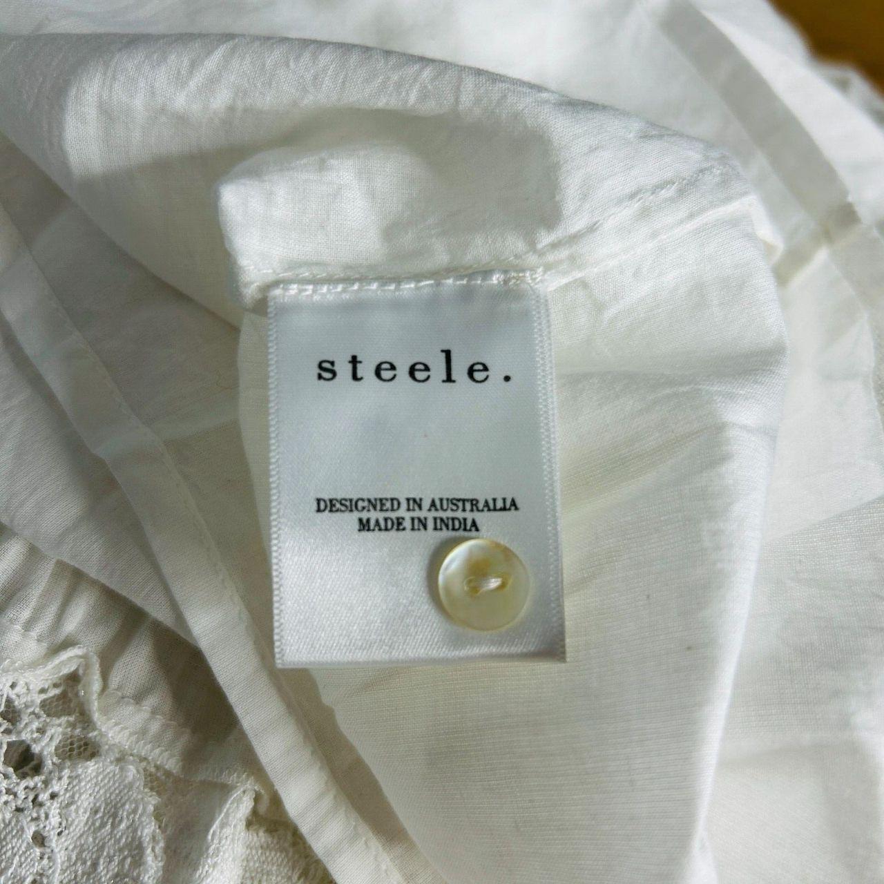 Steele NEW Dress Size Large White Portrait Long