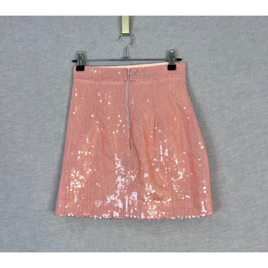 Alex Perry Pink Sequin Mini Skirt Size AU 6 US 2