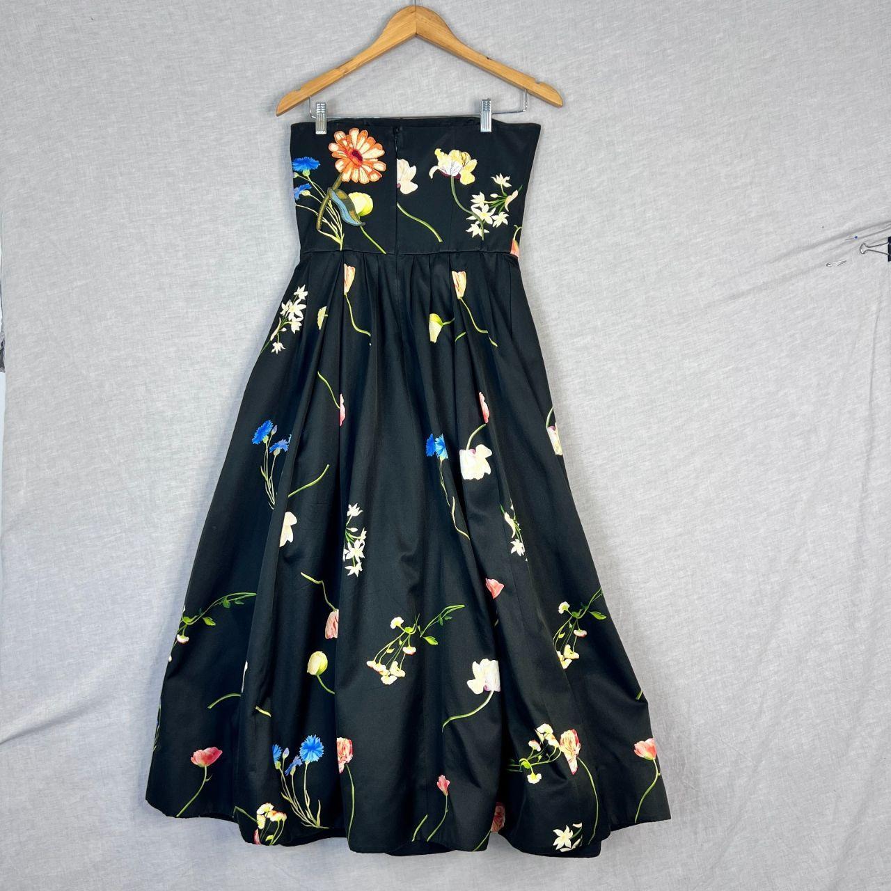 Leo Lin The Fields Strapless Midi Dress Size AU 10