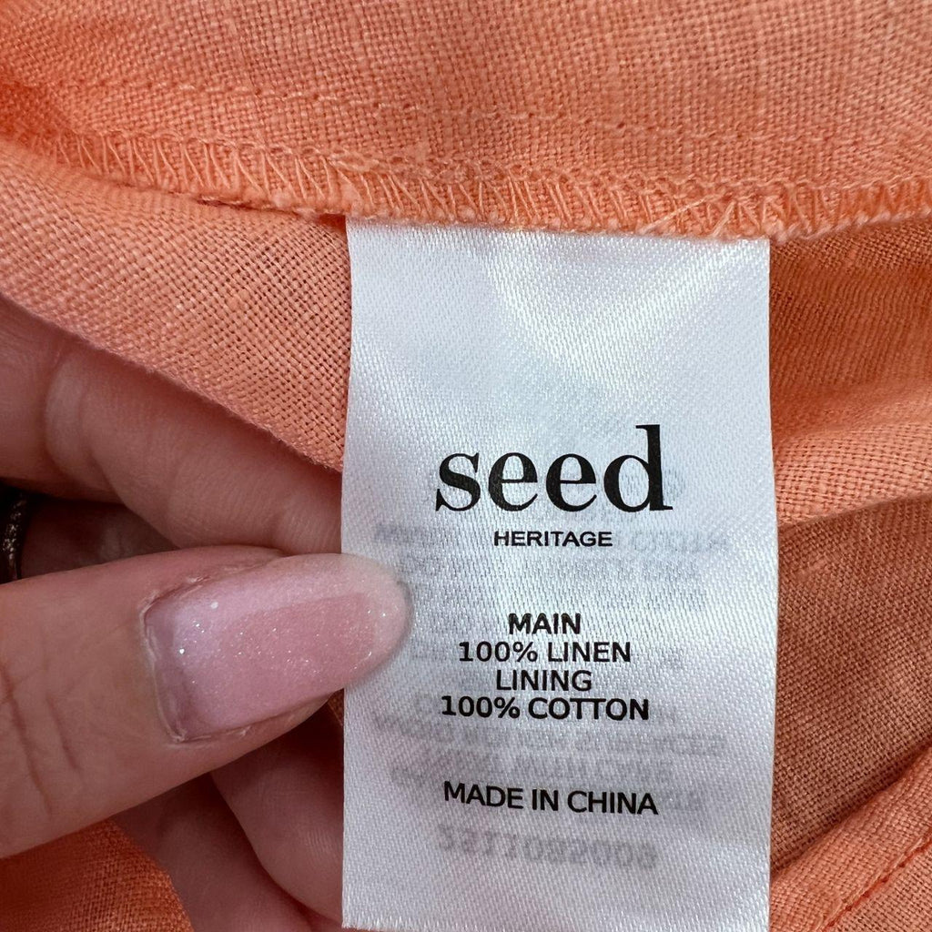 Seed Heritage 100% Linen Halter Ring Maxi Dress Size...