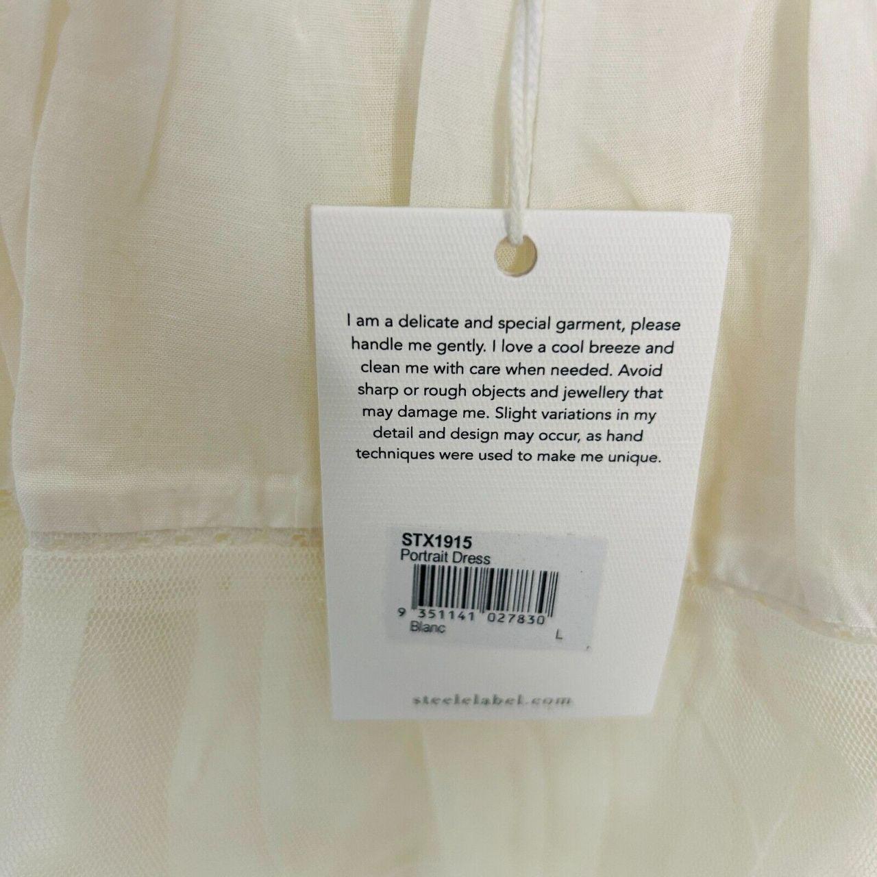 Steele NEW Dress Size Large White Portrait Long