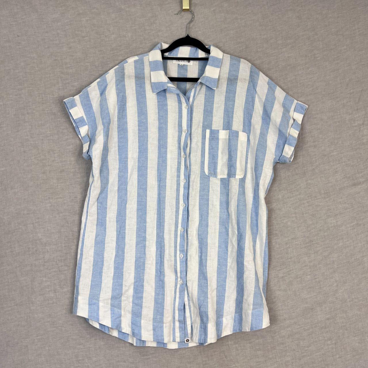 Okanui Mini Oversized Top Size Small Linen Cotton...
