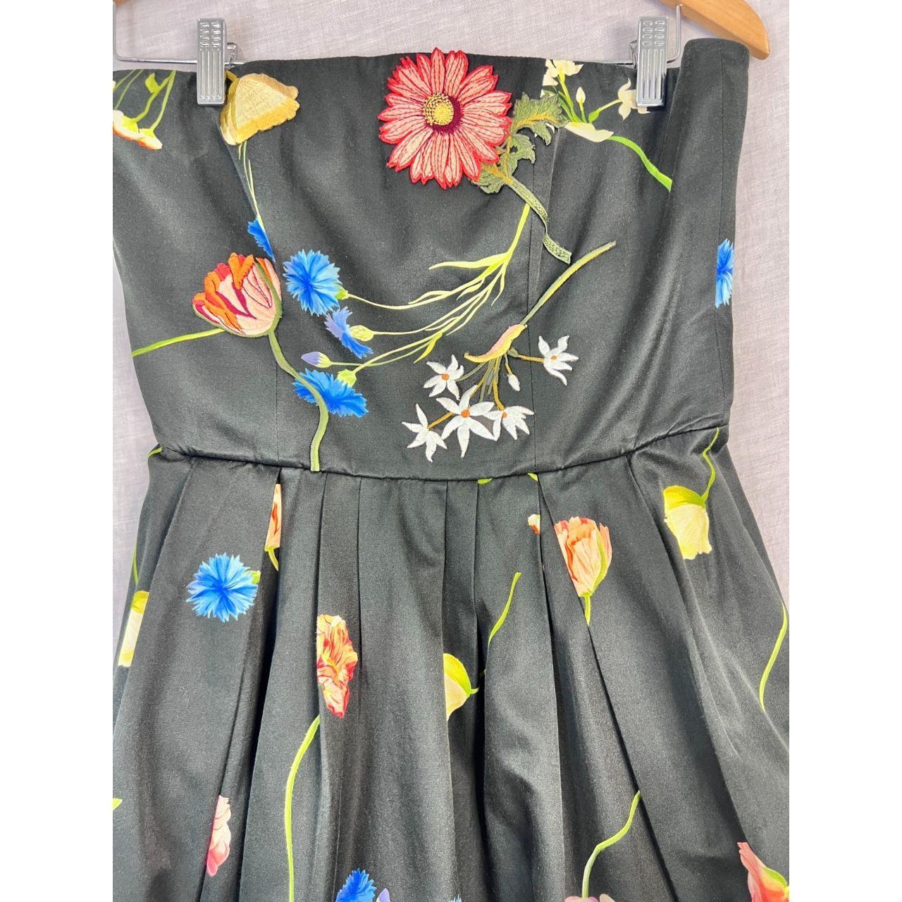 Leo Lin The Fields Strapless Midi Dress Size AU 10