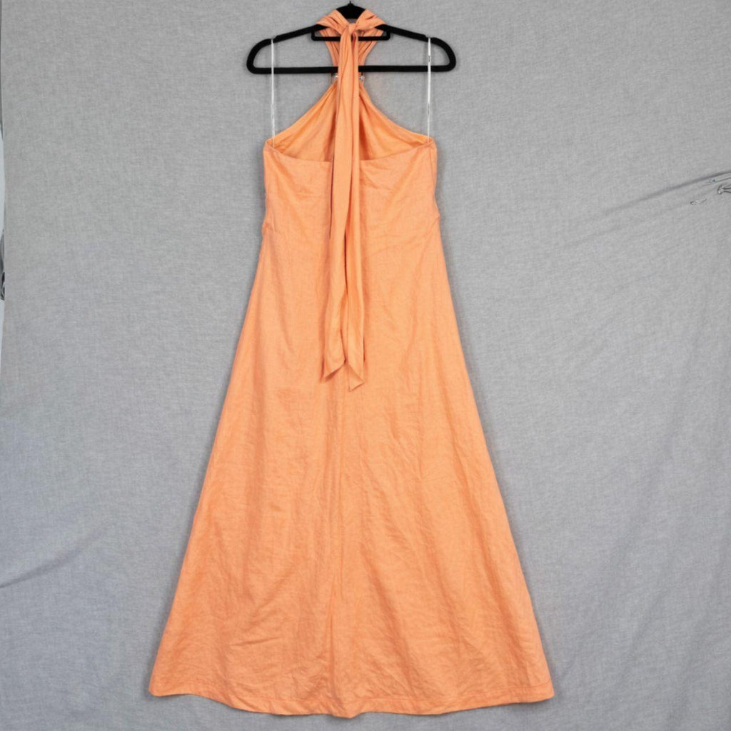 Seed Heritage 100% Linen Halter Ring Maxi Dress Size...