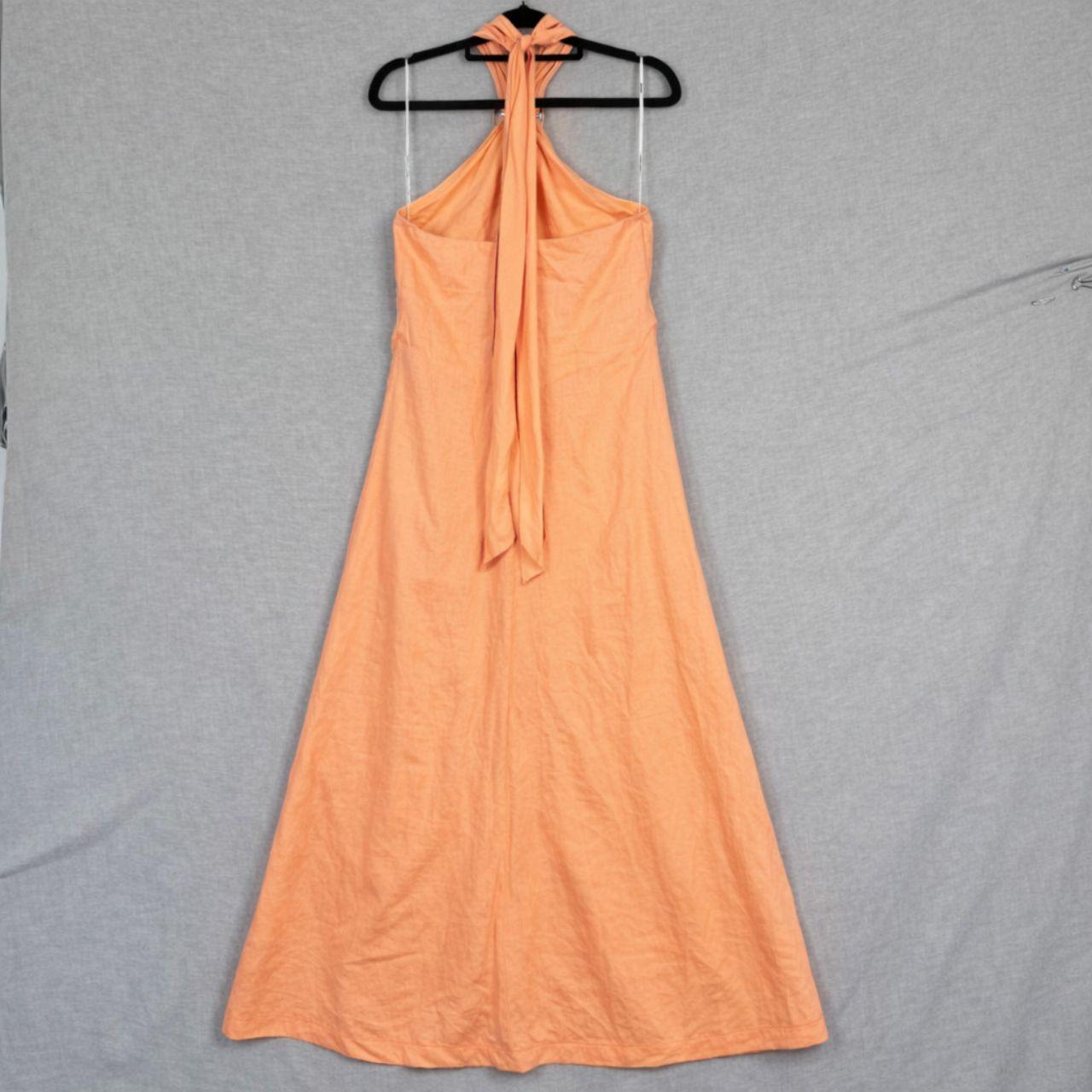 Seed Heritage 100% Linen Halter Ring Maxi Dress Size...
