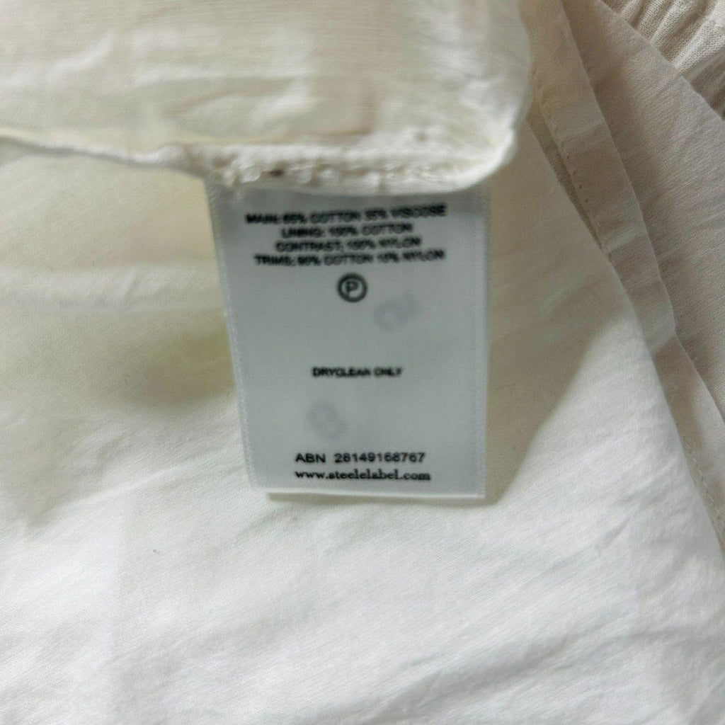 Steele NEW Dress Size Large White Portrait Long