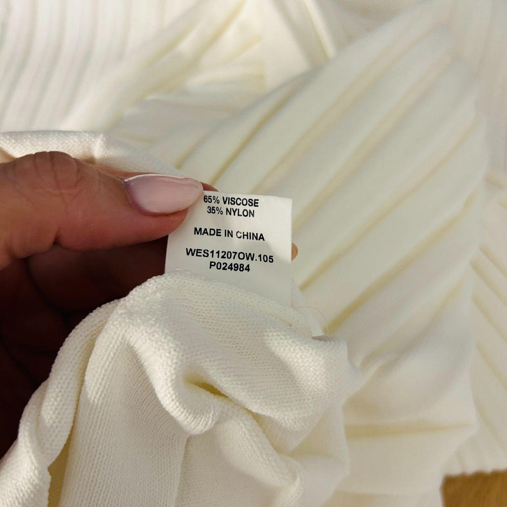 Dissh Dress Ada Long Sleeve White Size Small AU 8
