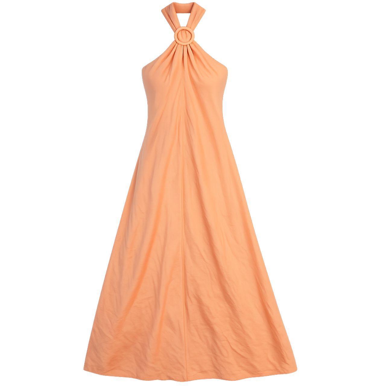 Seed Heritage 100% Linen Halter Ring Maxi Dress Size...
