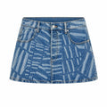 Alexander Wang Logo Low RIse Denim Mini Skirt 30"