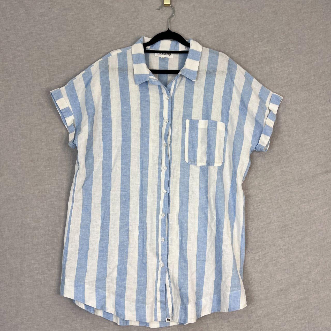 Okanui Mini Oversized Top Size Small Linen Cotton...