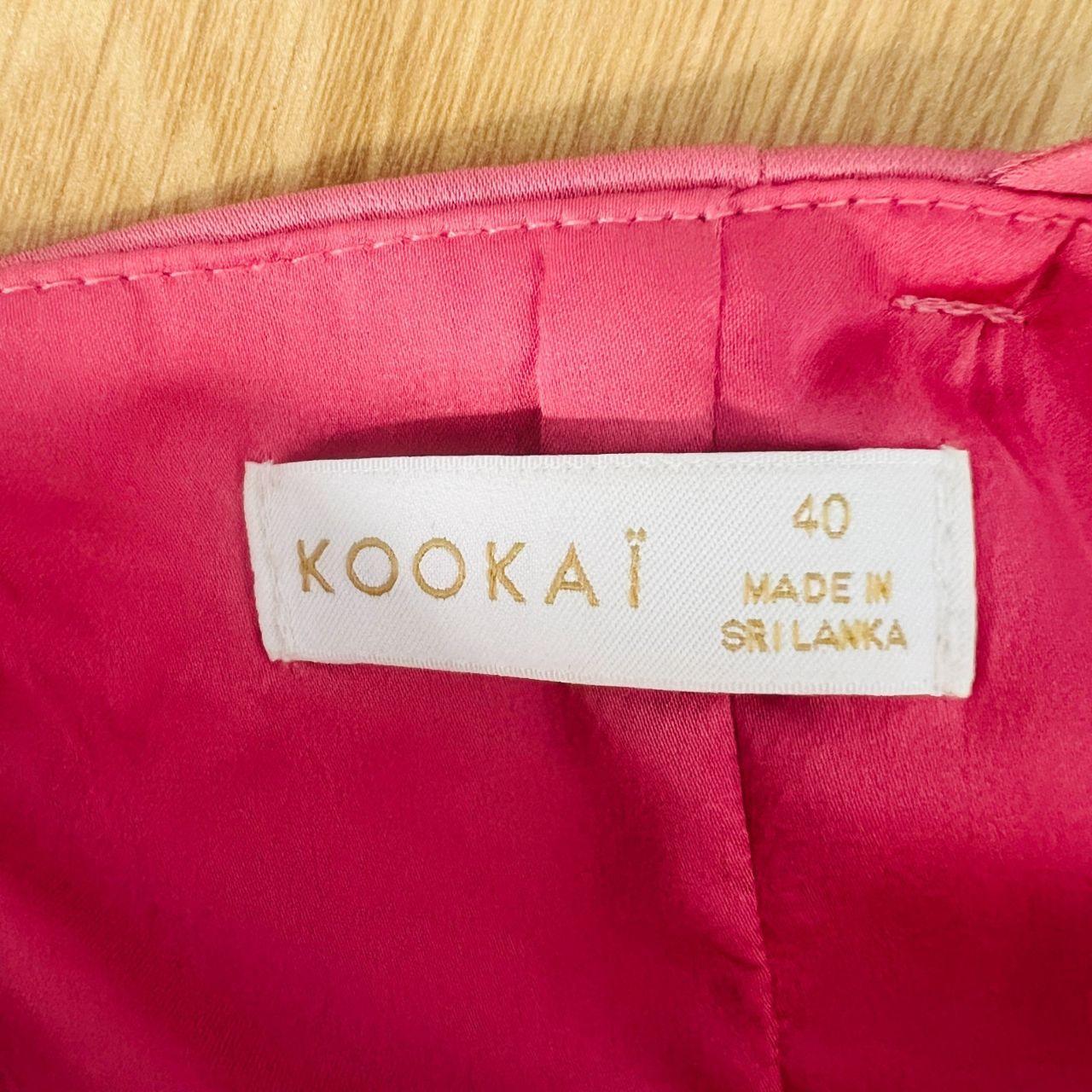Kookai Como Cut Out Dress Pink Size 40 AU 12 Midi