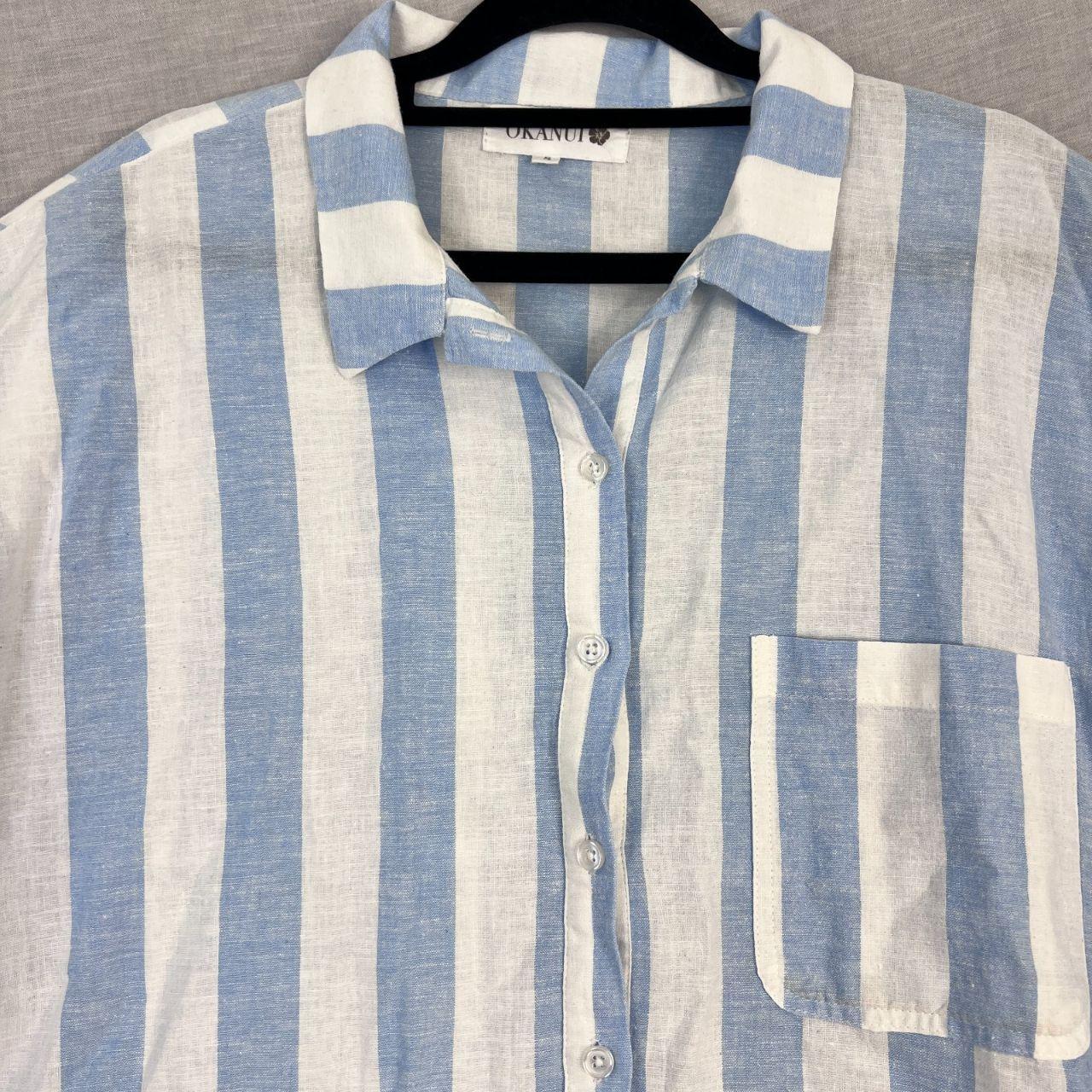 Okanui Mini Oversized Top Size Small Linen Cotton...