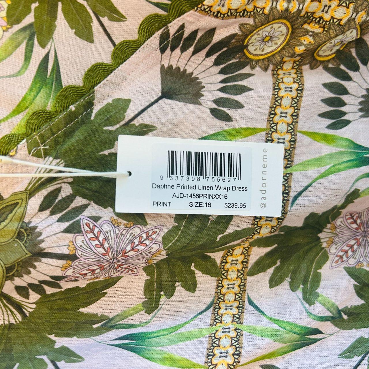 Adorne Dress Size 16 NEW Daphne Printed Linen Wrap...