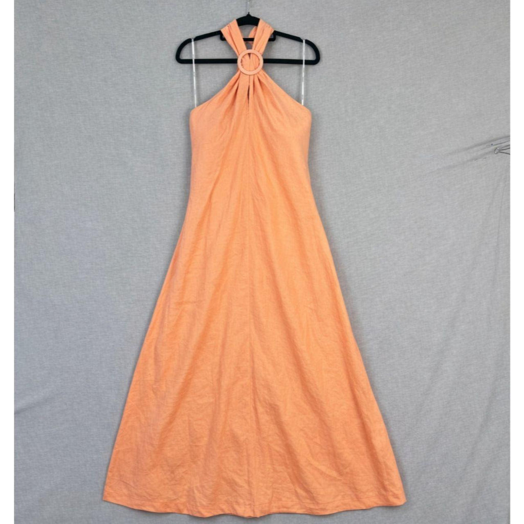 Seed Heritage 100% Linen Halter Ring Maxi Dress Size...