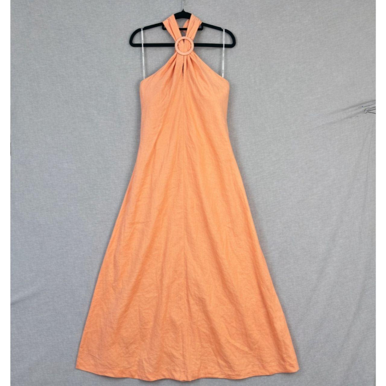 Seed Heritage 100% Linen Halter Ring Maxi Dress Size...