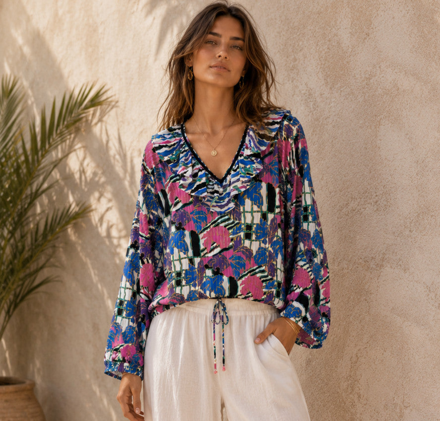 Diane Freis Vintage Frill Top