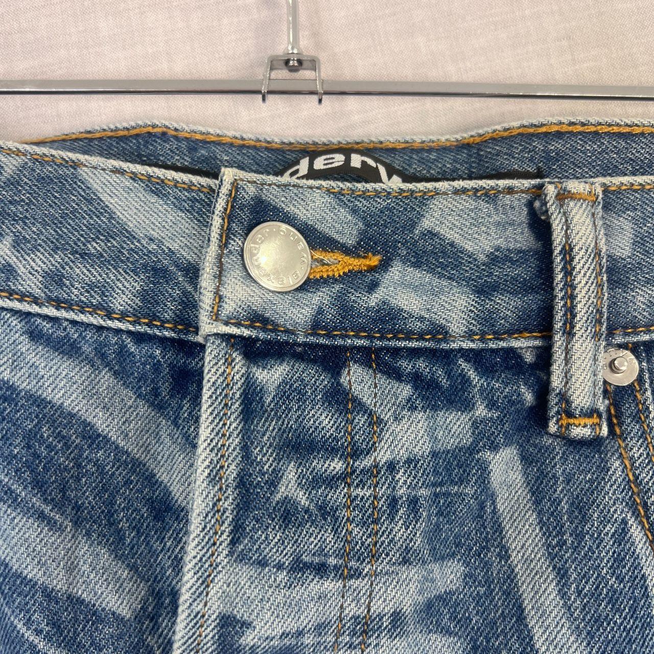 Alexander Wang Logo Low RIse Denim Mini Skirt 30"